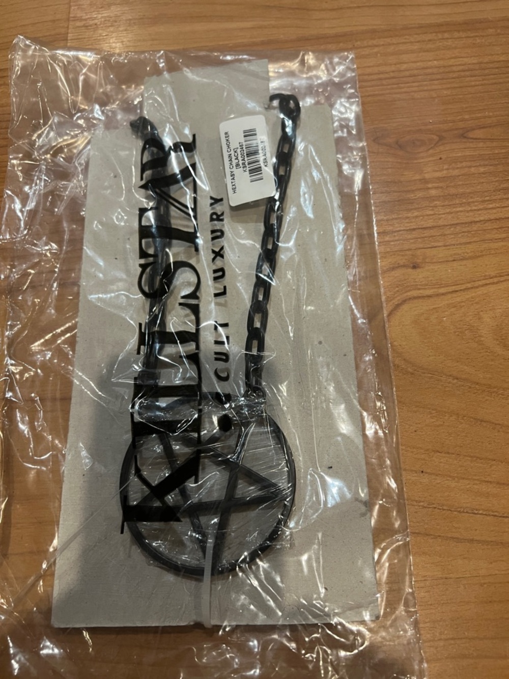 Killstar hextasy chain choker Black Pentagram Pendant Necklace NWT